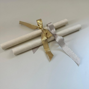 pergamene anniversario con nastro abeo