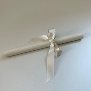 pergamena semplice con nastro abeo
